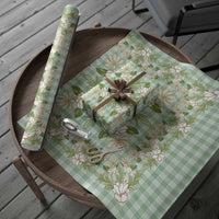 Squares Maile Leaf Wrapping Paper Turquoise Palaka Hawaiian Quilt Pattern - Polynesian Pride