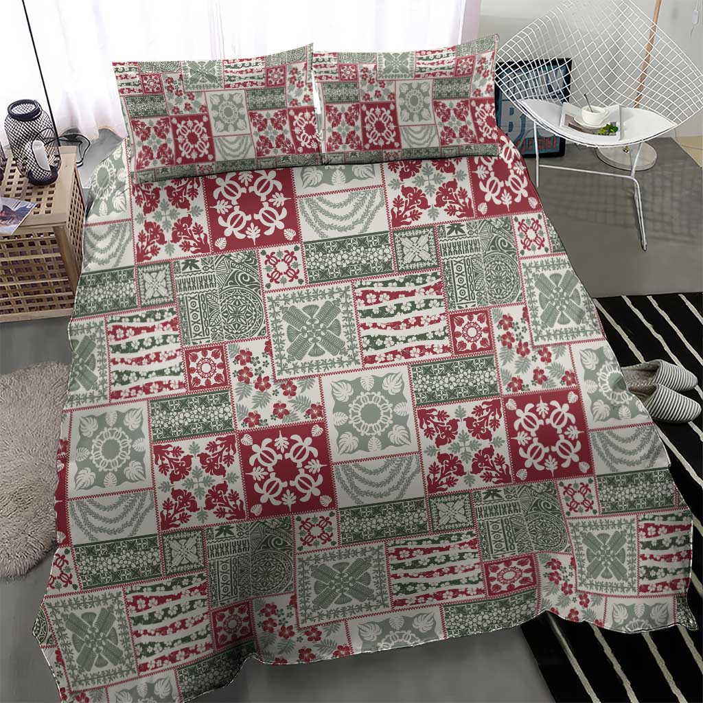 Mele Kalikimaka Hawaii Christmas Bedding Set Aloha Spirit with Hawaiian Quilt Pattern LT9 - Polynesian Pride