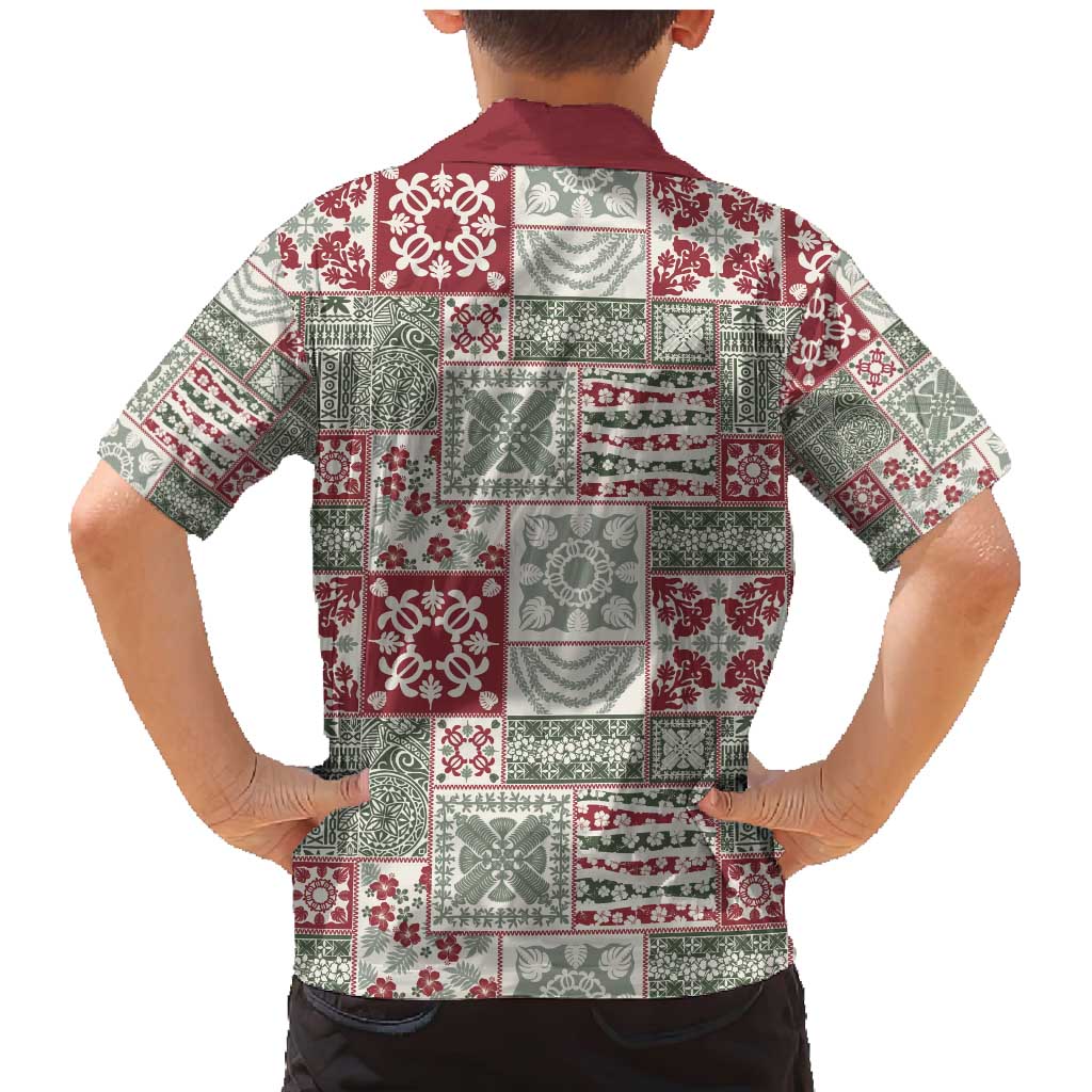 Mele Kalikimaka Hawaii Christmas Family Matching Mermaid Dress and Hawaiian Shirt Aloha Spirit with Hawaiian Quilt Pattern LT9 - Polynesian Pride