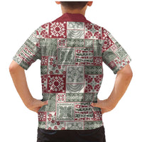 Mele Kalikimaka Hawaii Christmas Family Matching Mermaid Dress and Hawaiian Shirt Aloha Spirit with Hawaiian Quilt Pattern LT9 - Polynesian Pride