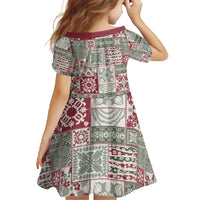 Mele Kalikimaka Hawaii Christmas Family Matching Off Shoulder Maxi Dress and Hawaiian Shirt Aloha Spirit with Hawaiian Quilt Pattern LT9 - Polynesian Pride