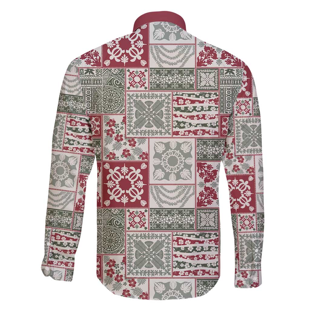 Mele Kalikimaka Hawaii Christmas Family Matching Off Shoulder Maxi Dress and Hawaiian Shirt Aloha Spirit with Hawaiian Quilt Pattern LT9 - Polynesian Pride