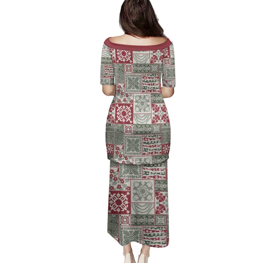 Mele Kalikimaka Hawaii Christmas Family Matching Puletasi and Hawaiian Shirt Aloha Spirit with Hawaiian Quilt Pattern LT9 - Polynesian Pride