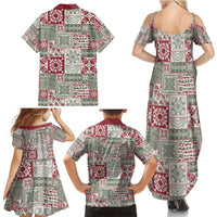 Mele Kalikimaka Hawaii Christmas Family Matching Summer Maxi Dress and Hawaiian Shirt Aloha Spirit with Hawaiian Quilt Pattern LT9 - Polynesian Pride