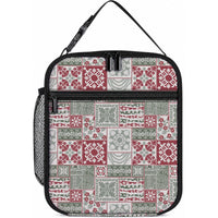 Mele Kalikimaka Hawaii Christmas Lunch Bag Aloha Spirit with Hawaiian Quilt Pattern LT9 10.2 × 8.3 × 4.3 inch Beige - Polynesian Pride