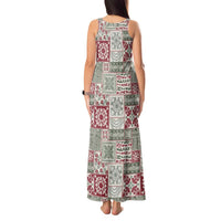 Mele Kalikimaka Hawaii Christmas Tank Maxi Dress Aloha Spirit with Hawaiian Quilt Pattern - Polynesian Pride