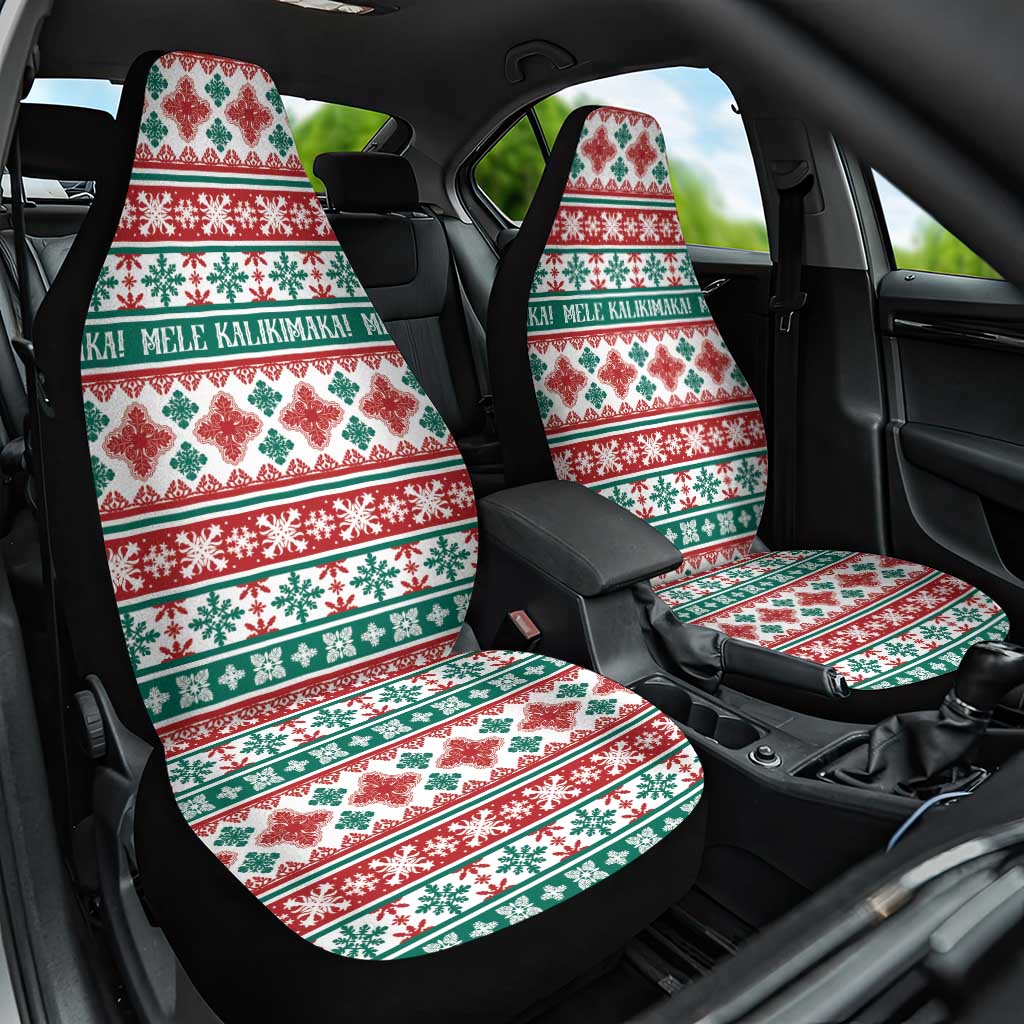 Mele Kalikimaka Hawaii Christmas Car Seat Cover Hawaiian Quilt Pattern Style LT9 One Size Beige - Polynesian Pride