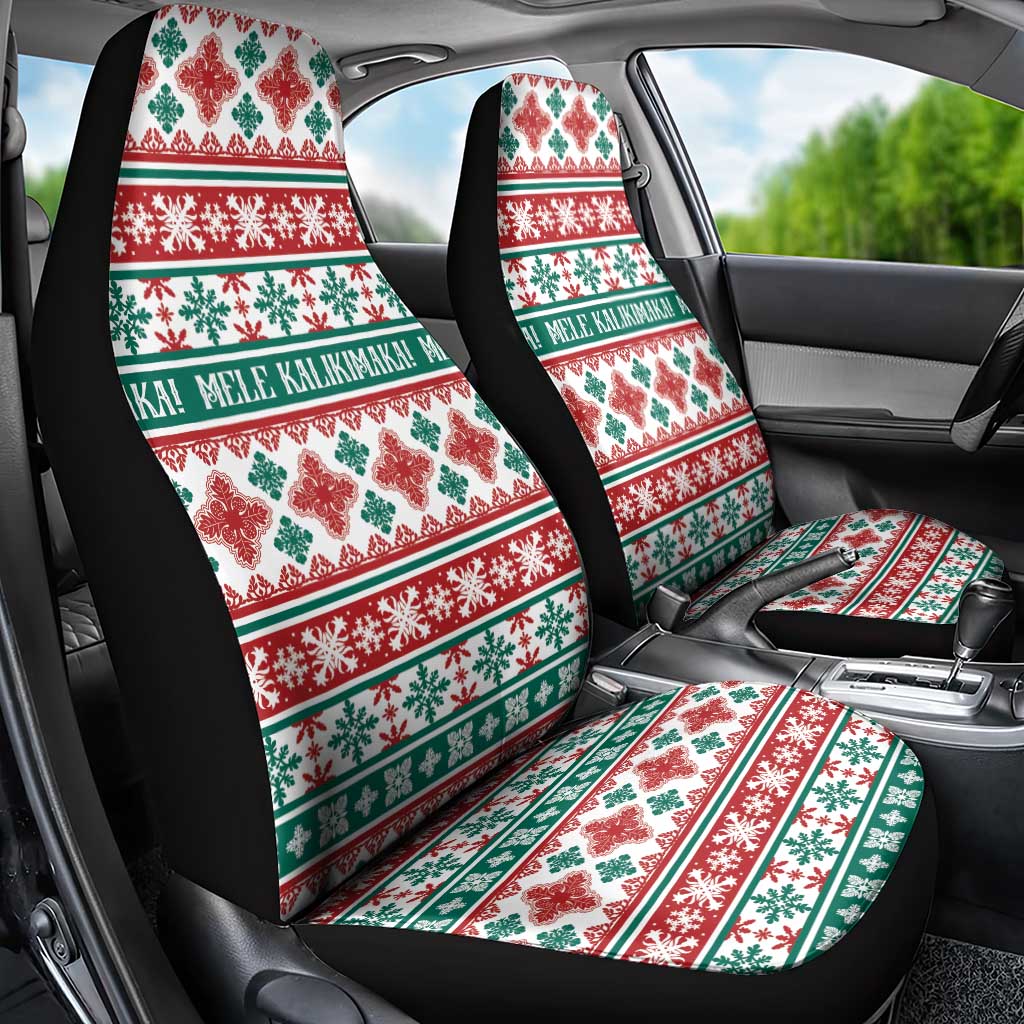 Mele Kalikimaka Hawaii Christmas Car Seat Cover Hawaiian Quilt Pattern Style LT9 - Polynesian Pride