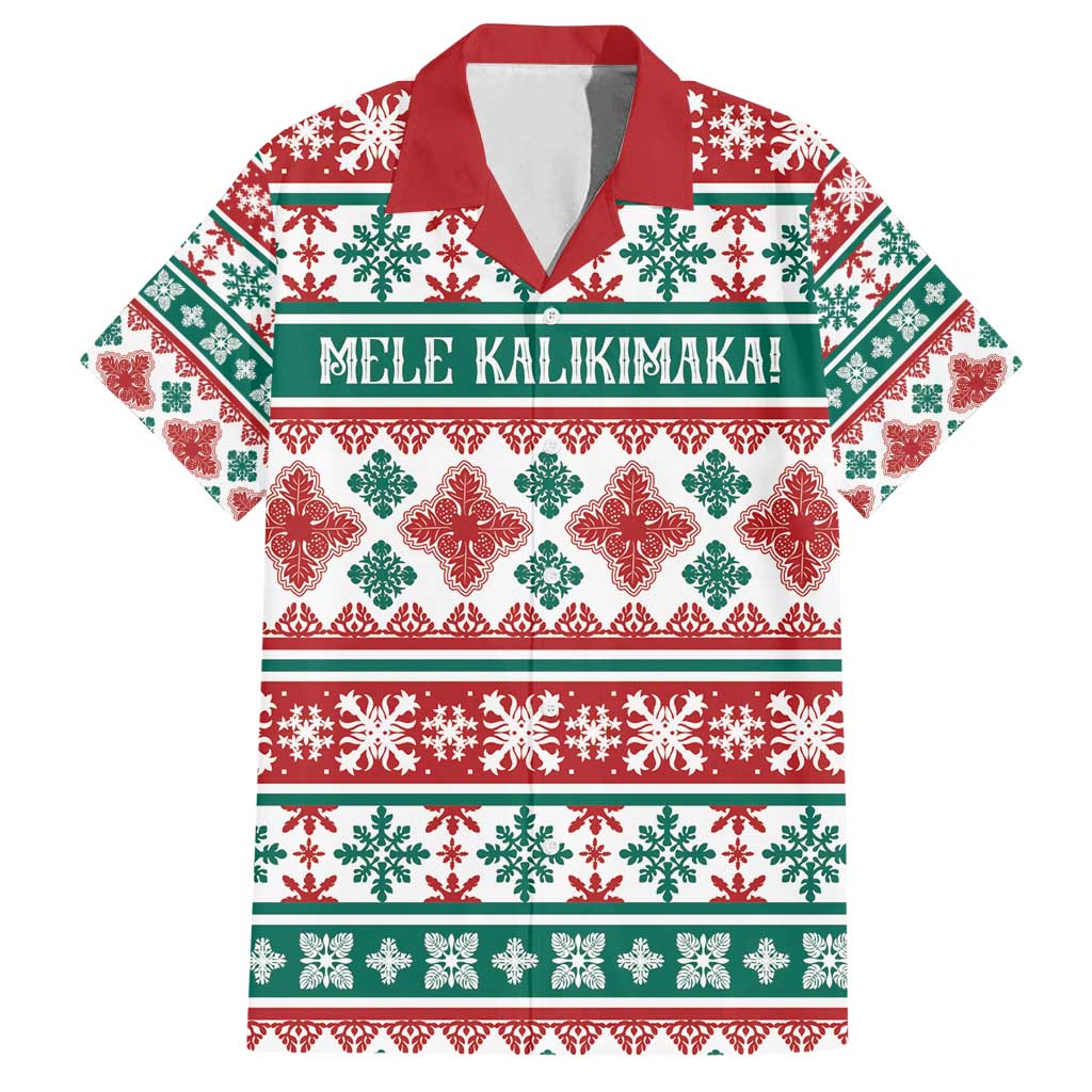 Mele Kalikimaka Hawaii Christmas Family Matching Long Sleeve Bodycon Dress and Hawaiian Shirt Hawaiian Quilt Pattern Style LT9 Dad's Shirt - Short Sleeve Beige - Polynesian Pride