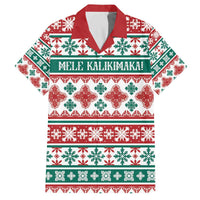 Mele Kalikimaka Hawaii Christmas Family Matching Off The Shoulder Long Sleeve Dress and Hawaiian Shirt Hawaiian Quilt Pattern Style LT9 Dad's Shirt - Short Sleeve Beige - Polynesian Pride