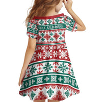 Mele Kalikimaka Hawaii Christmas Family Matching Off Shoulder Short Dress and Hawaiian Shirt Hawaiian Quilt Pattern Style LT9 - Polynesian Pride