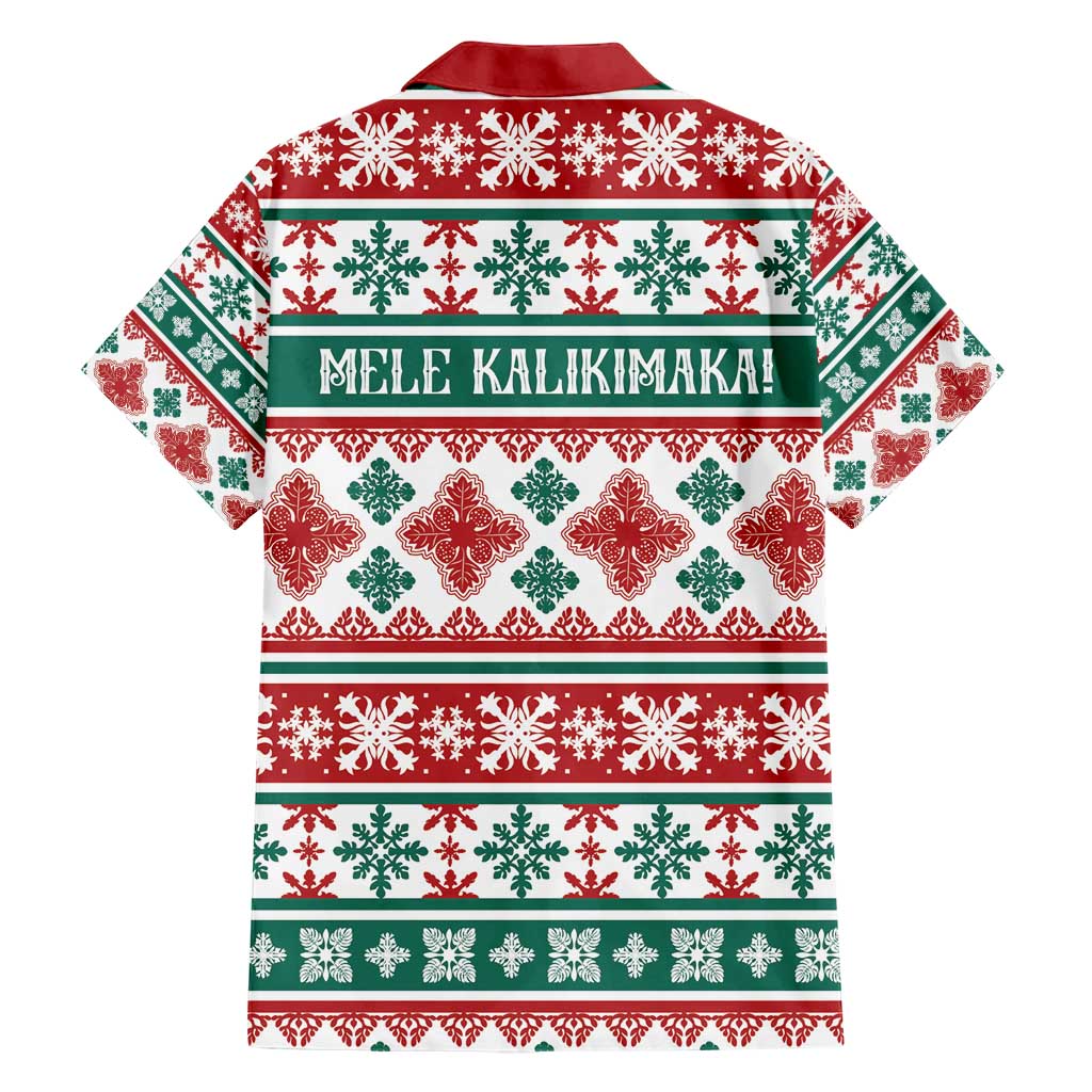 Mele Kalikimaka Hawaii Christmas Family Matching Short Sleeve Bodycon Dress and Hawaiian Shirt Hawaiian Quilt Pattern Style LT9 - Polynesian Pride