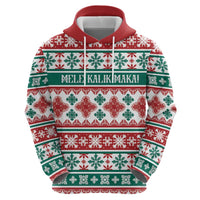 Mele Kalikimaka Hawaii Christmas Hoodie Hawaiian Quilt Pattern Style - Polynesian Pride