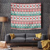 Mele Kalikimaka Hawaii Christmas Tapestry Hawaiian Quilt Pattern Style - Polynesian Pride