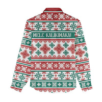 Mele Kalikimaka Hawaii Christmas Women Casual Shirt Hawaiian Quilt Pattern Style - Polynesian Pride