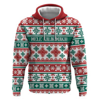 Mele Kalikimaka Hawaii Christmas Zip Hoodie Hawaiian Quilt Pattern Style - Polynesian Pride