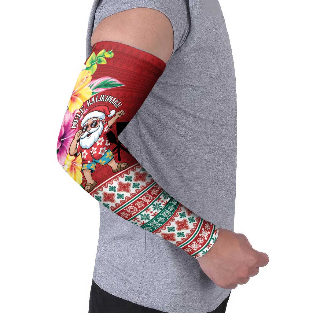 Santa Surf Mele Kalikimaka Personalized Arm Sleeves Aloha Tropical Christmas Vibes LT9 - Polynesian Pride