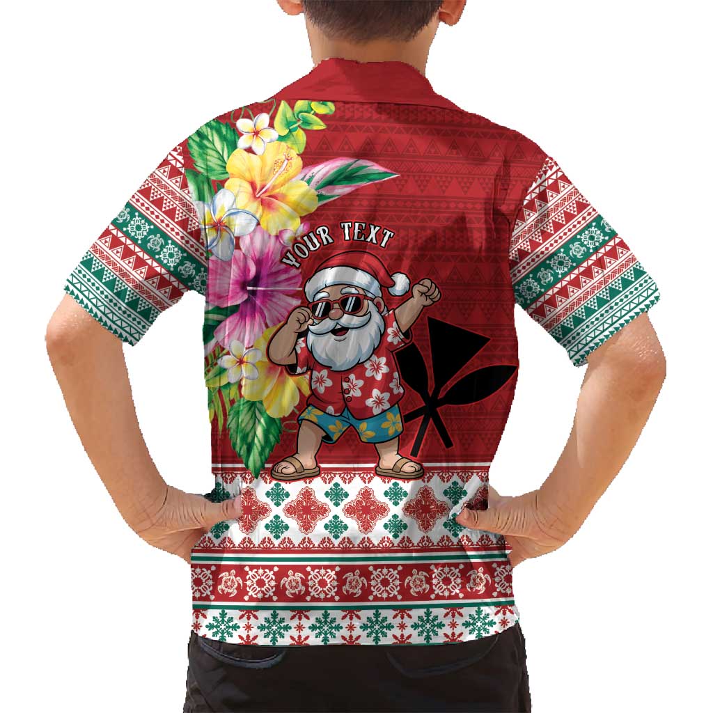 Santa Surf Mele Kalikimaka Personalized Family Matching Off Shoulder Maxi Dress and Hawaiian Shirt Aloha Tropical Christmas Vibes LT9 - Polynesian Pride