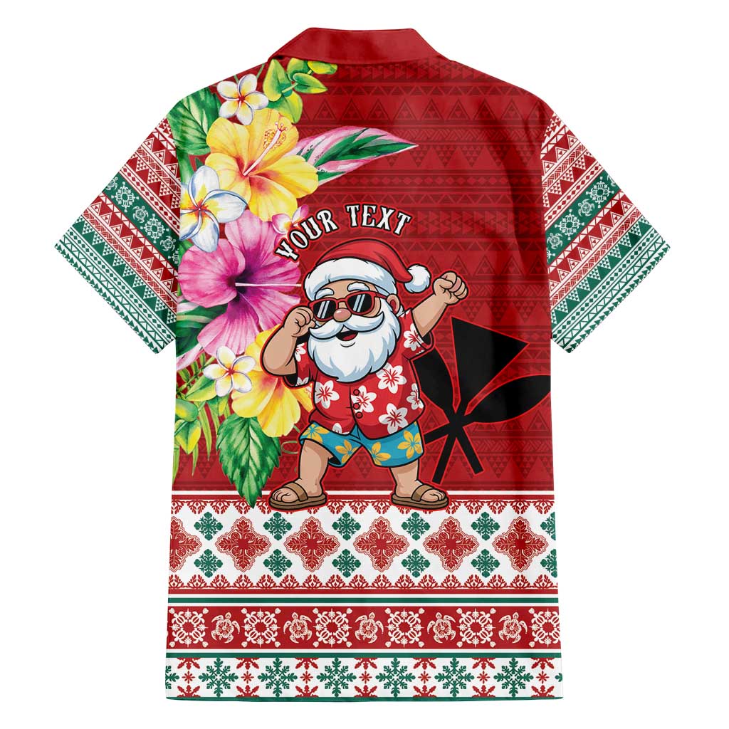 Santa Surf Mele Kalikimaka Personalized Family Matching Off Shoulder Maxi Dress and Hawaiian Shirt Aloha Tropical Christmas Vibes LT9 - Polynesian Pride