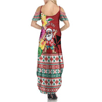 Santa Surf Mele Kalikimaka Personalized Family Matching Summer Maxi Dress and Hawaiian Shirt Aloha Tropical Christmas Vibes LT9 - Polynesian Pride