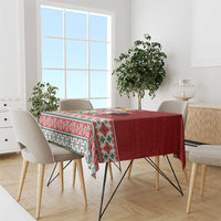 Santa Surf Mele Kalikimaka Personalized Tablecloth Aloha Tropical Christmas Vibes - Polynesian Pride