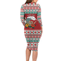 Shaka Sign Skull Mele Kalikimaka Personalized Family Matching Long Sleeve Bodycon Dress and Hawaiian Shirt Hawaiian Quilt Pattern LT9 - Polynesian Pride