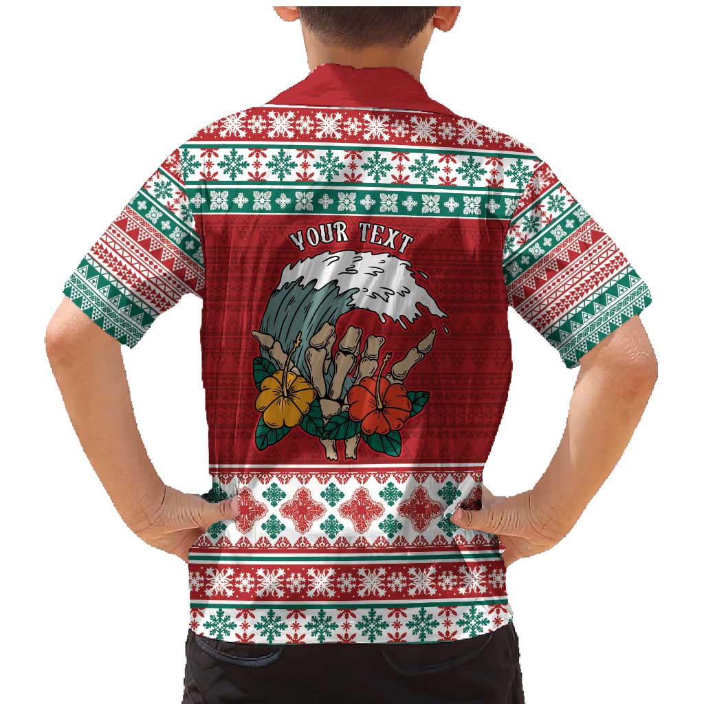 Shaka Sign Skull Mele Kalikimaka Personalized Family Matching Mermaid Dress and Hawaiian Shirt Hawaiian Quilt Pattern LT9 - Polynesian Pride