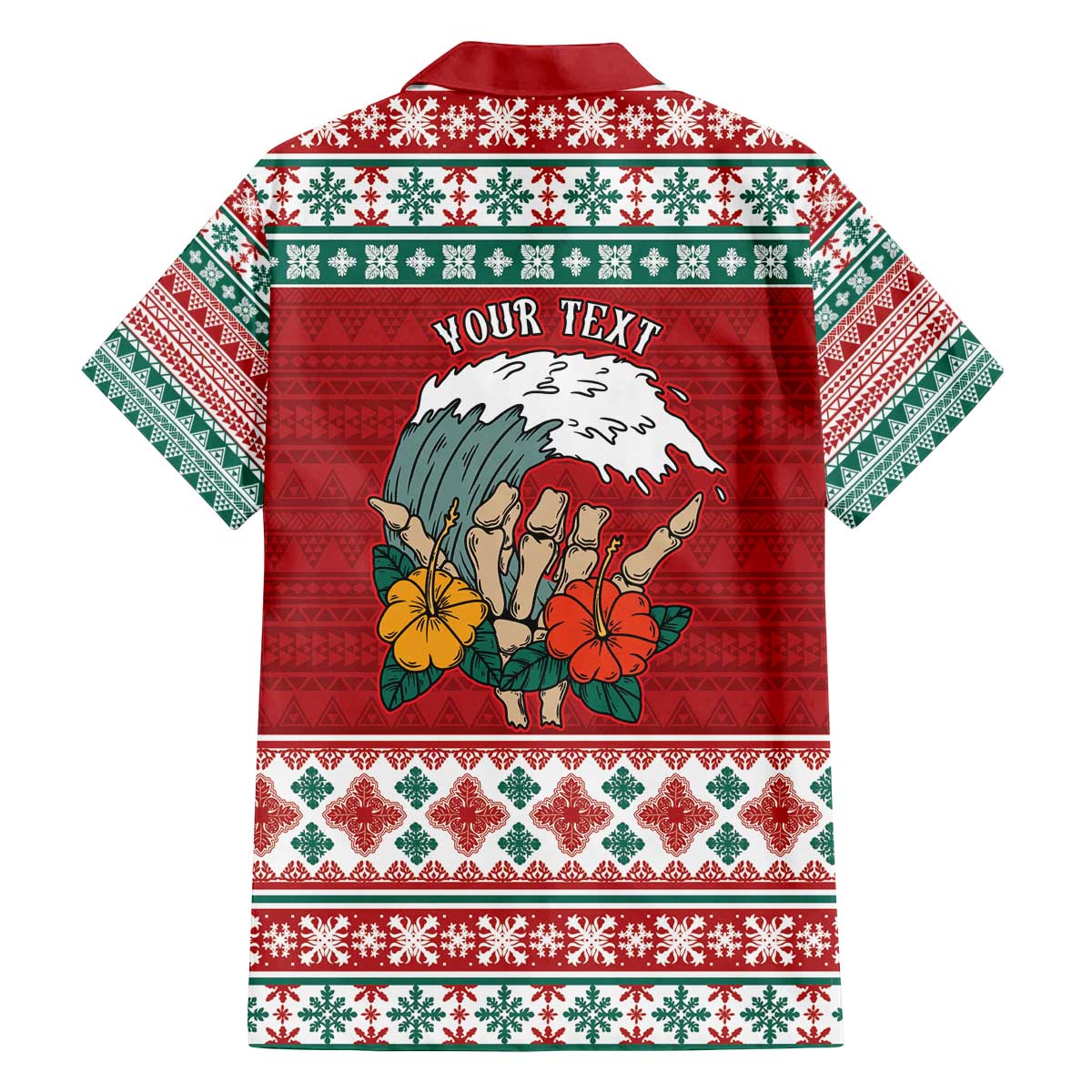 Shaka Sign Skull Mele Kalikimaka Personalized Family Matching Off The Shoulder Long Sleeve Dress and Hawaiian Shirt Hawaiian Quilt Pattern LT9 - Polynesian Pride