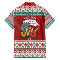 Shaka Sign Skull Mele Kalikimaka Personalized Family Matching Off The Shoulder Long Sleeve Dress and Hawaiian Shirt Hawaiian Quilt Pattern LT9 - Polynesian Pride