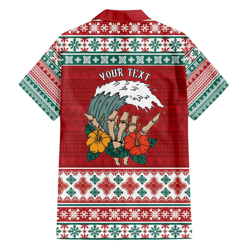 Shaka Sign Skull Mele Kalikimaka Personalized Family Matching Summer Maxi Dress and Hawaiian Shirt Hawaiian Quilt Pattern - Polynesian Pride
