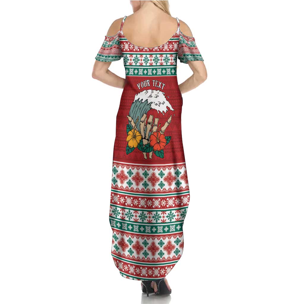 Shaka Sign Skull Mele Kalikimaka Personalized Family Matching Summer Maxi Dress and Hawaiian Shirt Hawaiian Quilt Pattern - Polynesian Pride