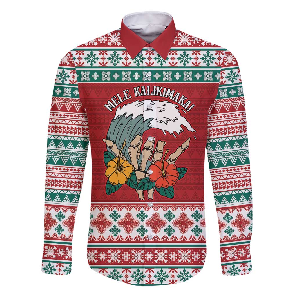 Shaka Sign Skull Mele Kalikimaka Personalized Family Matching Tank Maxi Dress and Hawaiian Shirt Hawaiian Quilt Pattern - Polynesian Pride