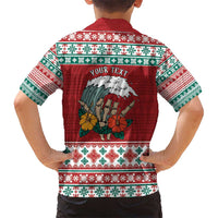 Shaka Sign Skull Mele Kalikimaka Personalized Kid Hawaiian Shirt Hawaiian Quilt Pattern - Polynesian Pride