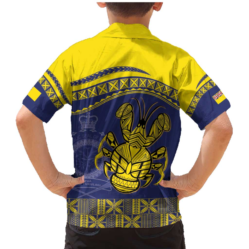 Niue Coconut Crab Family Matching Mermaid Dress and Hawaiian Shirt Rock of Polynesia LT9 - Polynesian Pride