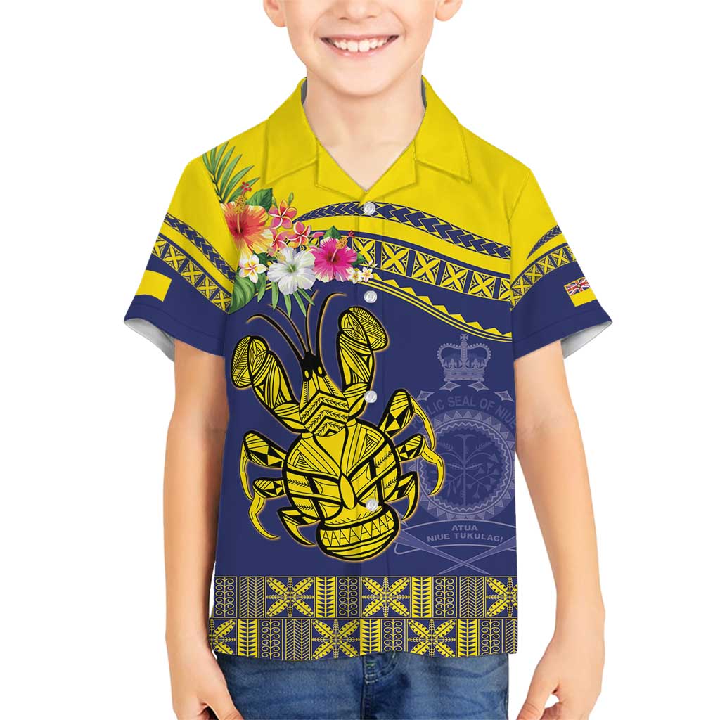Niue Coconut Crab Family Matching Puletasi and Hawaiian Shirt Rock of Polynesia