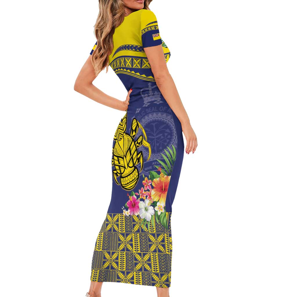 Niue Coconut Crab Family Matching Short Sleeve Bodycon Dress and Hawaiian Shirt Rock of Polynesia LT9 - Polynesian Pride