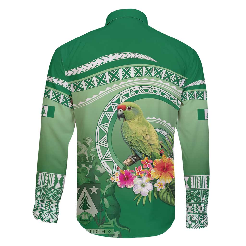 Norfolk Parakeet Tropical Family Matching Summer Maxi Dress and Hawaiian Shirt Norfolk Island Tribal Pattern LT9 - Polynesian Pride