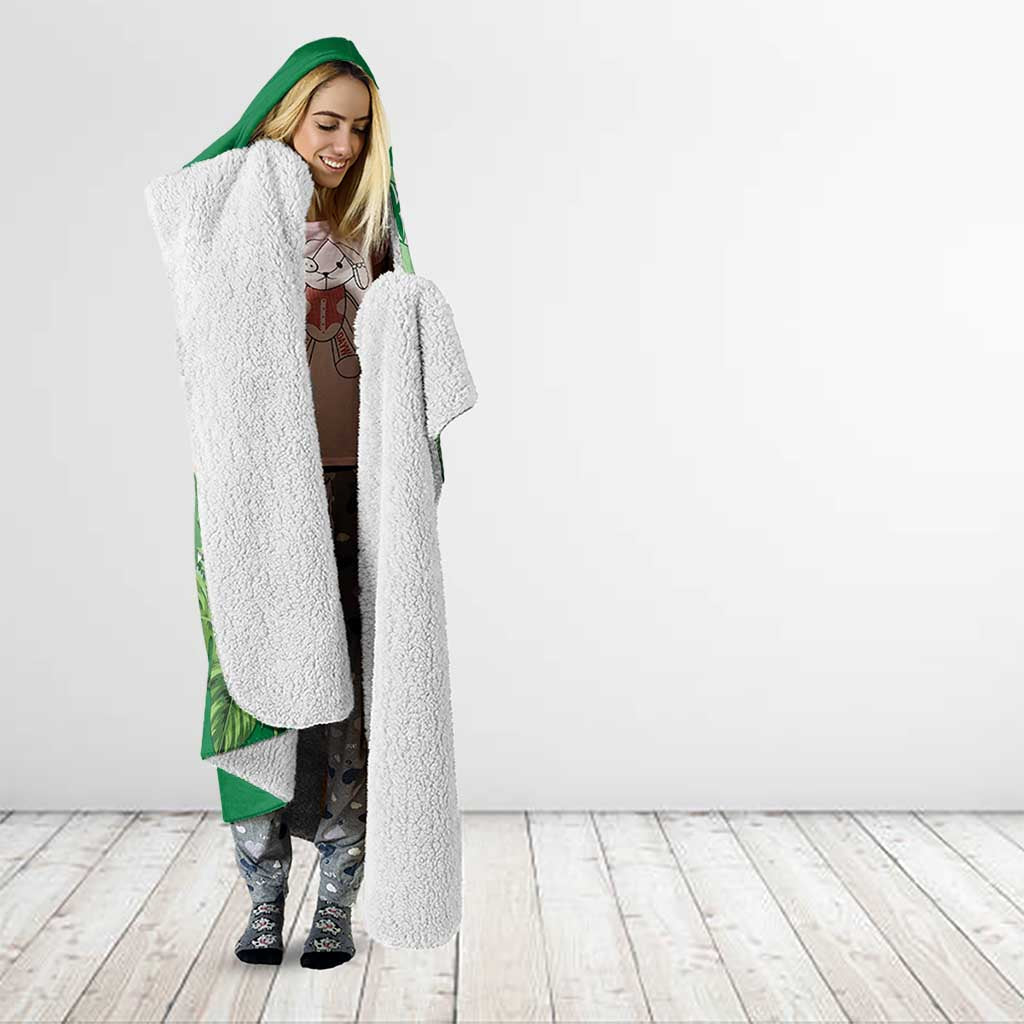 Norfolk Parakeet Tropical Hooded Blanket Norfolk Island Tribal Pattern