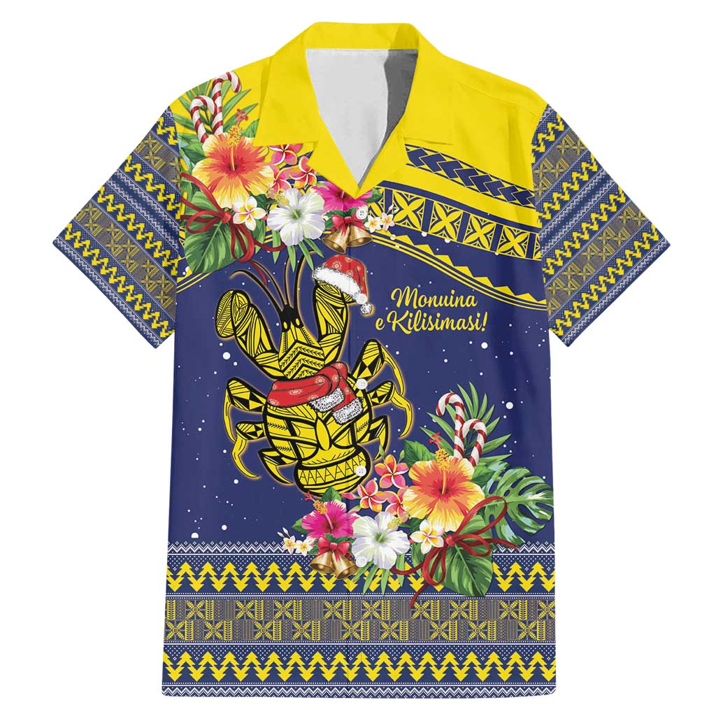 Monuina e Kilisimasi Niue Christmas Family Matching Mermaid Dress and Hawaiian Shirt Niuean Tribal Pattern LT9 Dad's Shirt - Short Sleeve Gold - Polynesian Pride