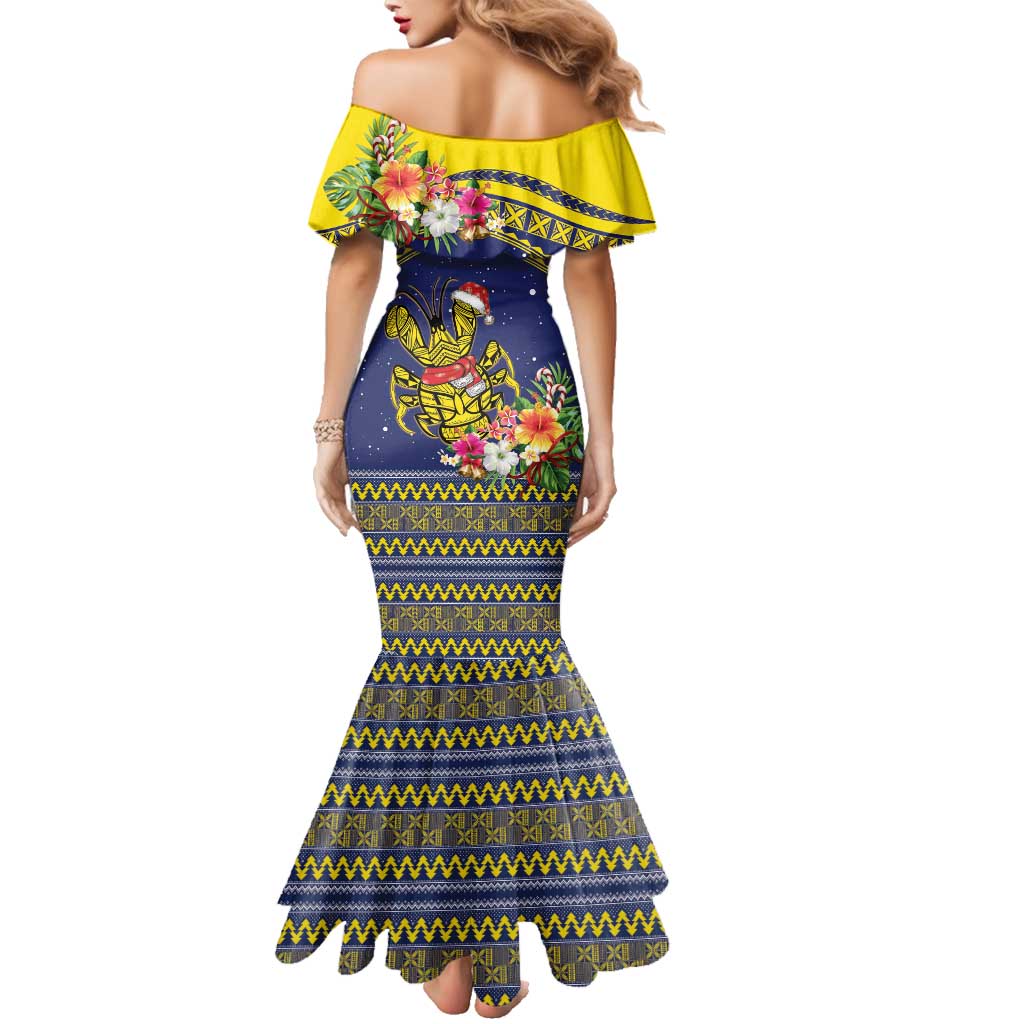 Monuina e Kilisimasi Niue Christmas Family Matching Mermaid Dress and Hawaiian Shirt Niuean Tribal Pattern LT9 - Polynesian Pride