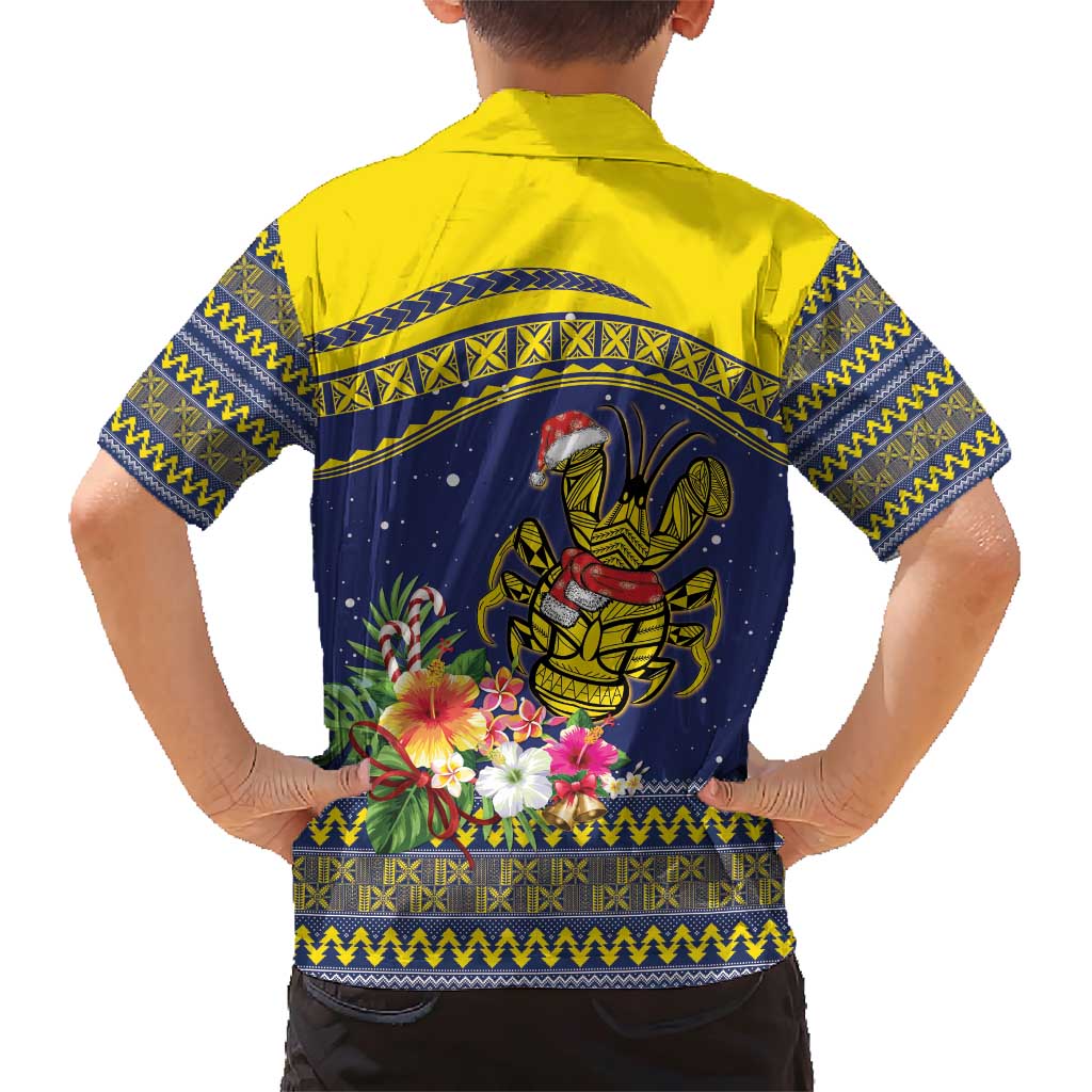 Monuina e Kilisimasi Niue Christmas Family Matching Short Sleeve Bodycon Dress and Hawaiian Shirt Niuean Tribal Pattern LT9 - Polynesian Pride