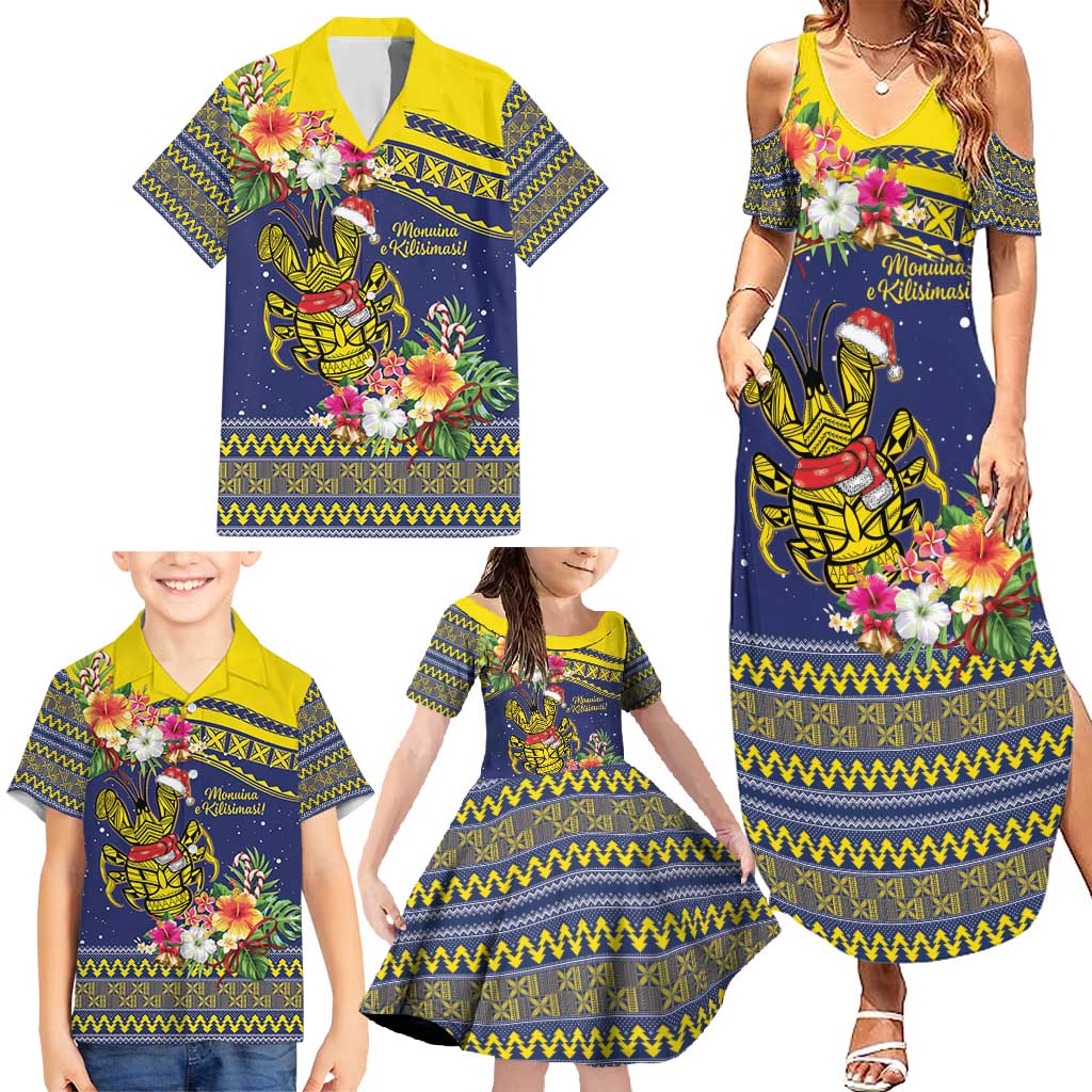 Monuina e Kilisimasi Niue Christmas Family Matching Summer Maxi Dress and Hawaiian Shirt Niuean Tribal Pattern LT9 - Polynesian Pride