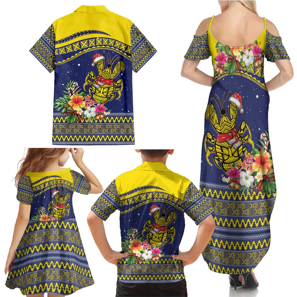 Monuina e Kilisimasi Niue Christmas Family Matching Summer Maxi Dress and Hawaiian Shirt Niuean Tribal Pattern LT9 - Polynesian Pride