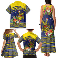 Monuina e Kilisimasi Niue Christmas Family Matching Tank Maxi Dress and Hawaiian Shirt Niuean Tribal Pattern LT9 - Polynesian Pride