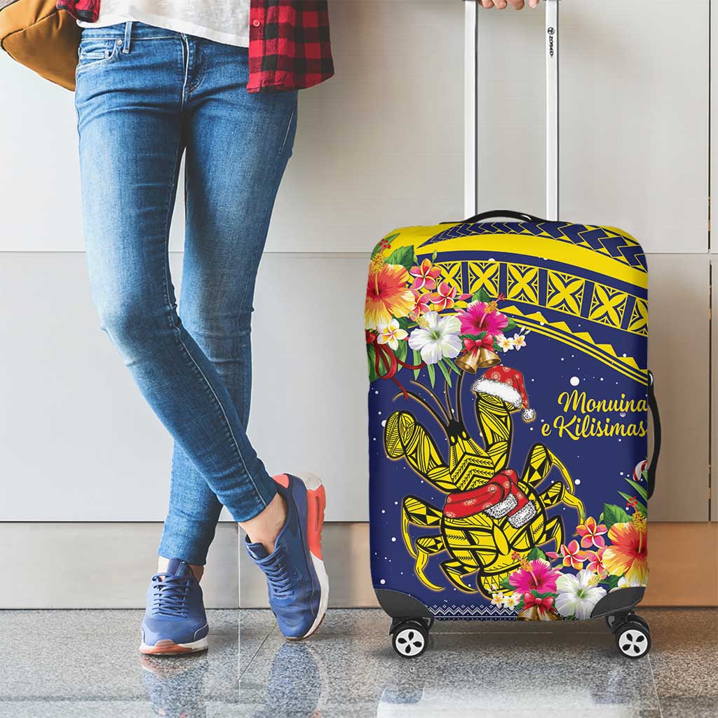 Monuina e Kilisimasi Niue Christmas Luggage Cover Niuean Tribal Pattern