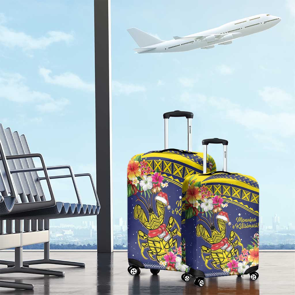 Monuina e Kilisimasi Niue Christmas Luggage Cover Niuean Tribal Pattern