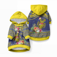 Monuina e Kilisimasi Niue Christmas Pet Hoodie Niuean Tribal Pattern LT9 Pullover Gold - Polynesian Pride
