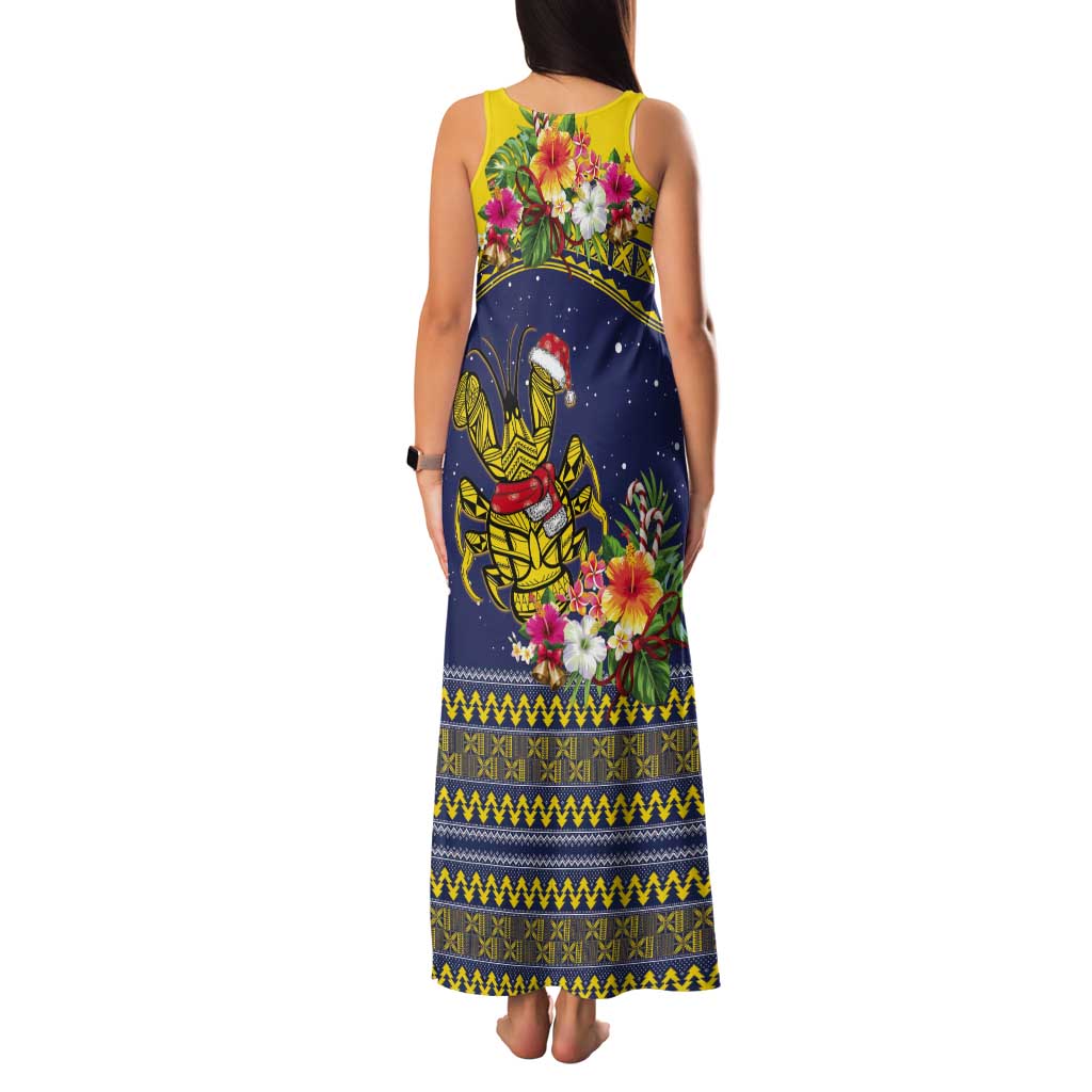 Monuina e Kilisimasi Niue Christmas Tank Maxi Dress Niuean Tribal Pattern LT9 - Polynesian Pride