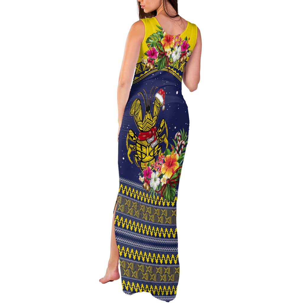 Monuina e Kilisimasi Niue Christmas Tank Maxi Dress Niuean Tribal Pattern LT9 - Polynesian Pride