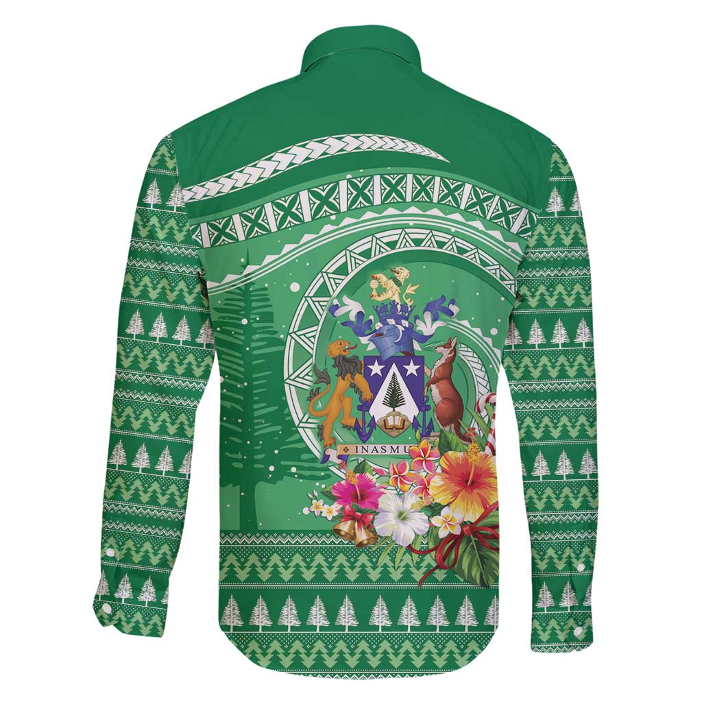Norfolk Island Pine Tree Christmas Family Matching Summer Maxi Dress and Hawaiian Shirt Coat of Arm and Polynesian Pattern LT9 - Polynesian Pride